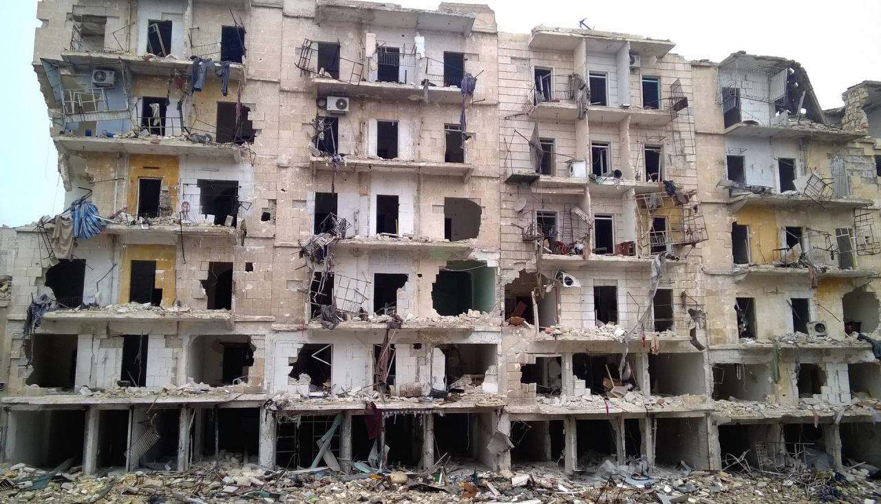 ساختمانی در شرق حلب - سوریه